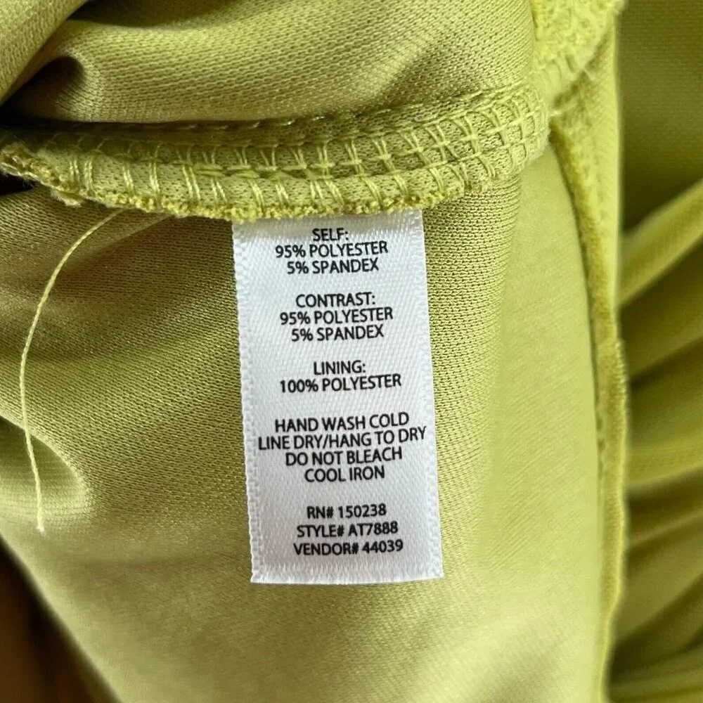 Willow & Root Tank Top Womens Size M Mesh Yoke Draped Sleeveless Blouse Yellow - Picture 10 of 12